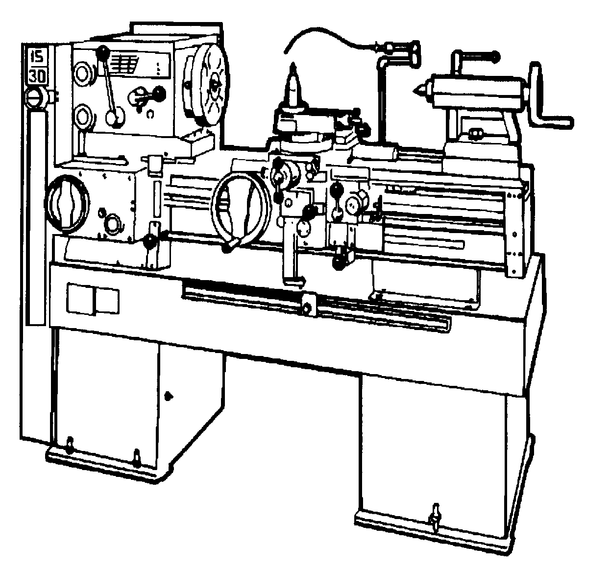Engine lathe illustration from U.S. Army training manual TC 9-524